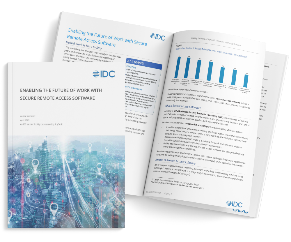 IDC und AnyDesk – Whitepaper zur Zukunft der Arbeit